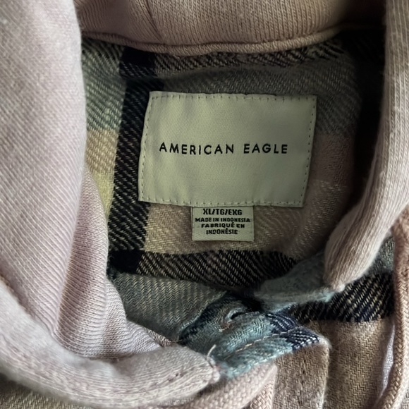 Women’s American Eagle AE Flannel Hoodie - Picture 2 of 2
